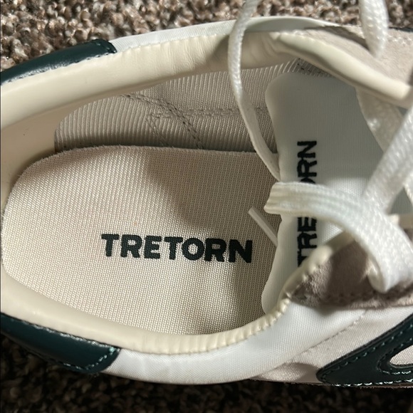 Tretorn White and Green Classic Sneakers - Picture 3 of 7